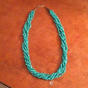 Native American 5-Strand Turquoise Necklace